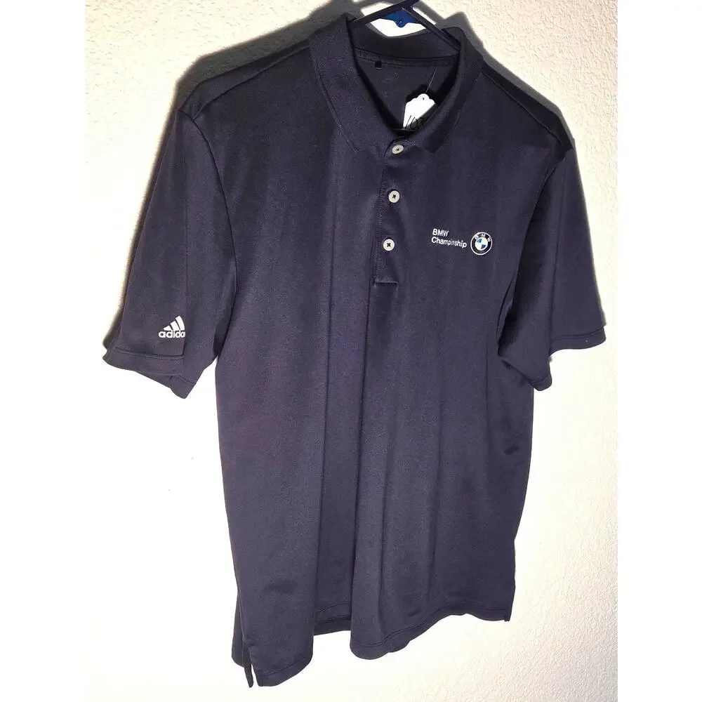 Adidas Men's Blue BMW Championship Polo Shirt, Size M